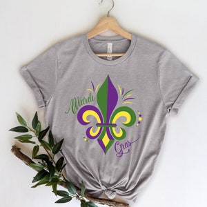 Mardi Gras Shirt,fleur de lis Shirt, Fat Tuesday Shirt,Flower de luce Shirt,Louisiana Shirt,New Orleans Shirt,Womens Mardi Gras Shirt