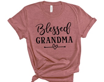 Blessed Grandma Shirt,Personalized Grandma Shirt,Custom Grandma Shirt,Personalized Mom Grandma Shirt,Mom Life Shirt, Christmas Gift Grandma