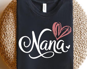 Camiseta de Nana, Camiseta de Nana Linda, Camiseta de Abuela, Regalo de Abuela, Camiseta del Día de la Madre, Camiseta Linda para Mamá, Camiseta con Corazón de Nana, Camiseta con Amor de Mamá