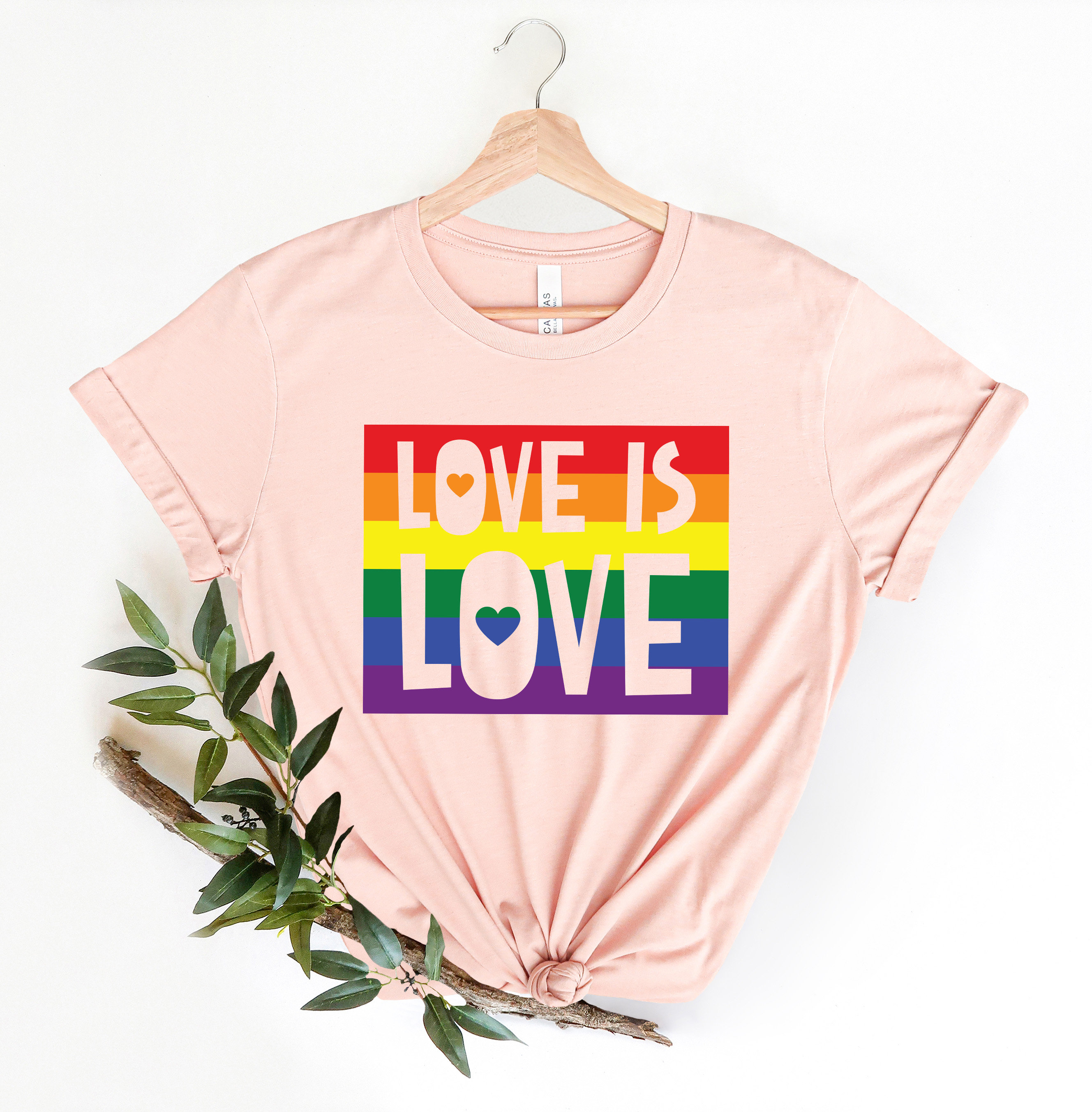 Love Is Love Pride Shirt For Women – LGBTQ+ Graphic Short Sleeve Tee, Funny & Supportive Top