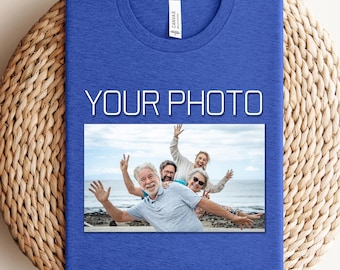 Bella Canvas® Personalized Kids Photo T-shirt,Children Custom Photo and Text T-Shirt, Your Own Photo Top,Photo Upload tshirt,Custom tshirt