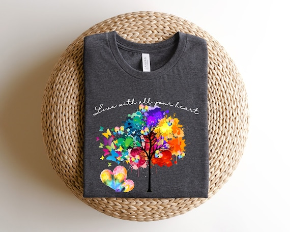 Vibrant Rainbow Tree Shirt, LGBTQ+ Pride Shirt, LGBT Pride Shirt, Be Kind Rainbow Shirt, Inspirational Shirt, Kindness Shirt, Equality Shirt