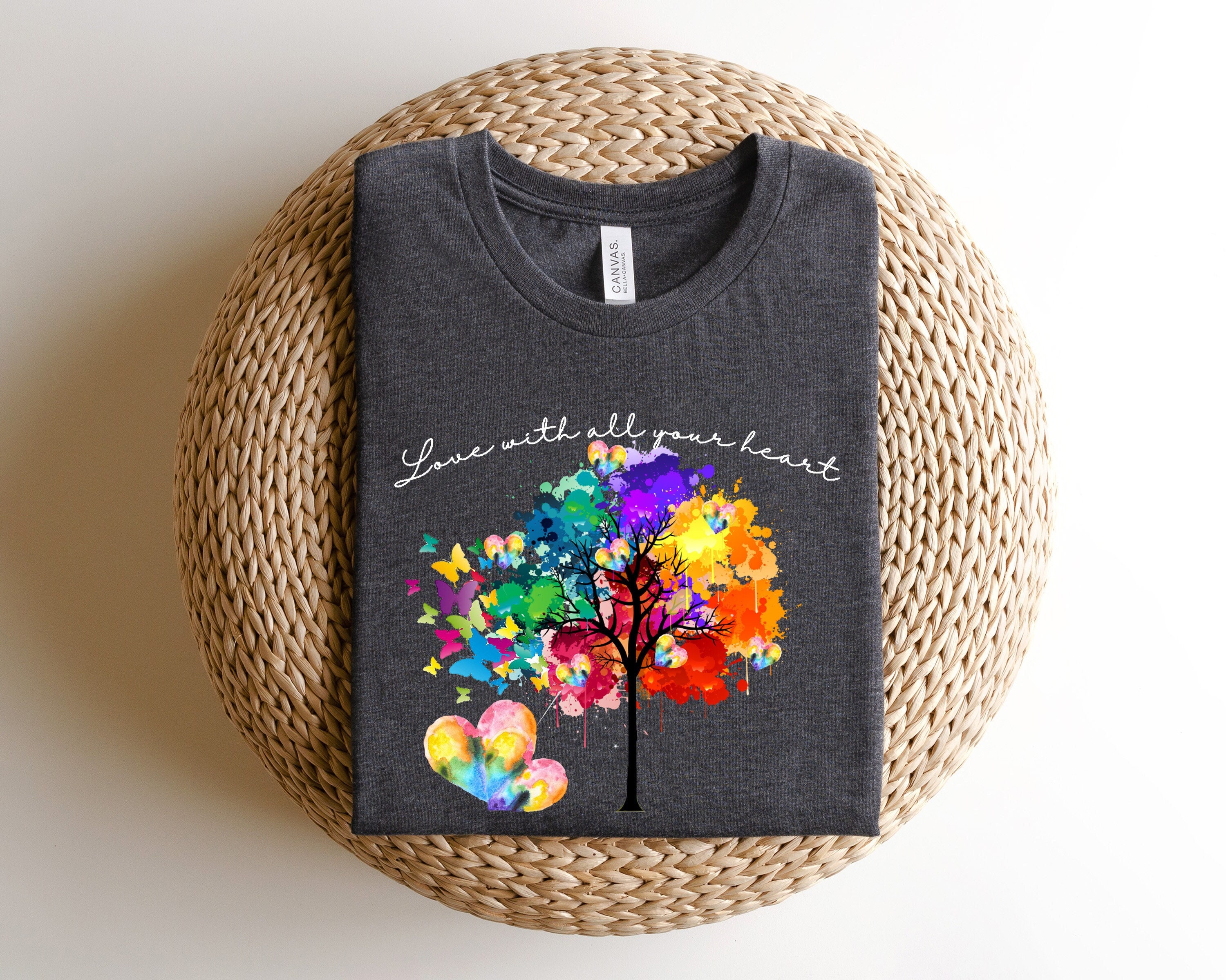 Vibrant Rainbow Tree Shirt, LGBTQ+ Pride Shirt, LGBT Pride Shirt, Be Kind Rainbow Shirt, Inspirational Shirt, Kindness Shirt, Equality Shirt