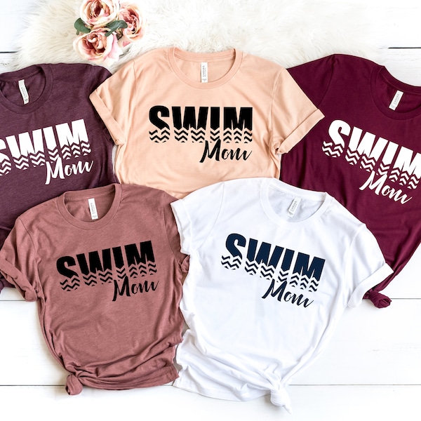 Swim Mom Shirt | Womens Swim Mom T-Shirt | Sports Mom Shirt | Mom Shirt | Gift for Mom | Funny Mom T-shirt | Mom Life Tshirt |Cute Mom Shirt