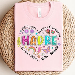 Retro Madre Sweatshirt, Madre Shirt, Mother&#39;s Day Sweater, Spanish Mom Shirt, Spanish Mom Gift Shirt, Mother&#39;s Day Shirt