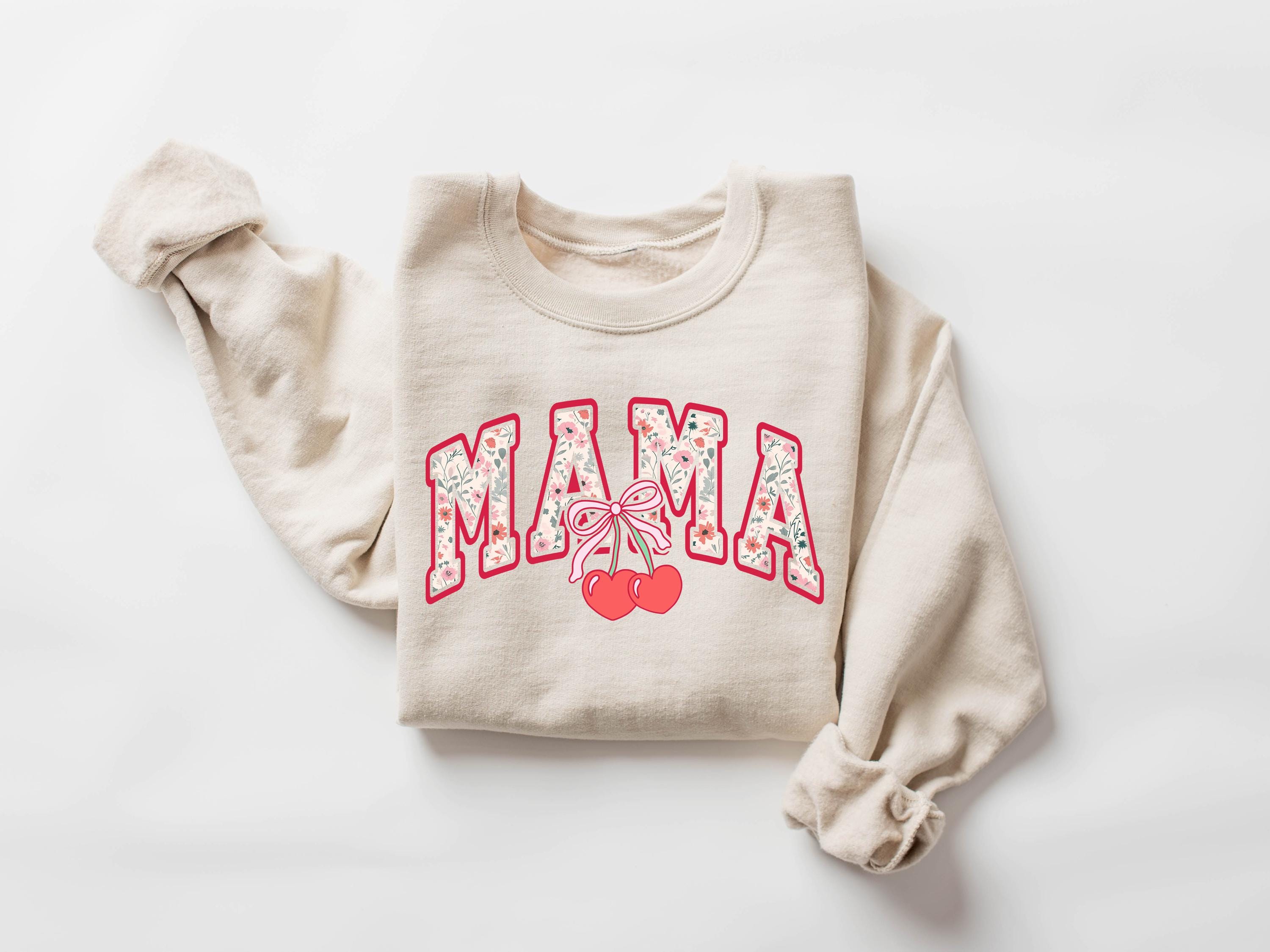 Cherry Mama Shirt, Cute Mom Shirt, Coquette Mom Shirt, Floral Mama