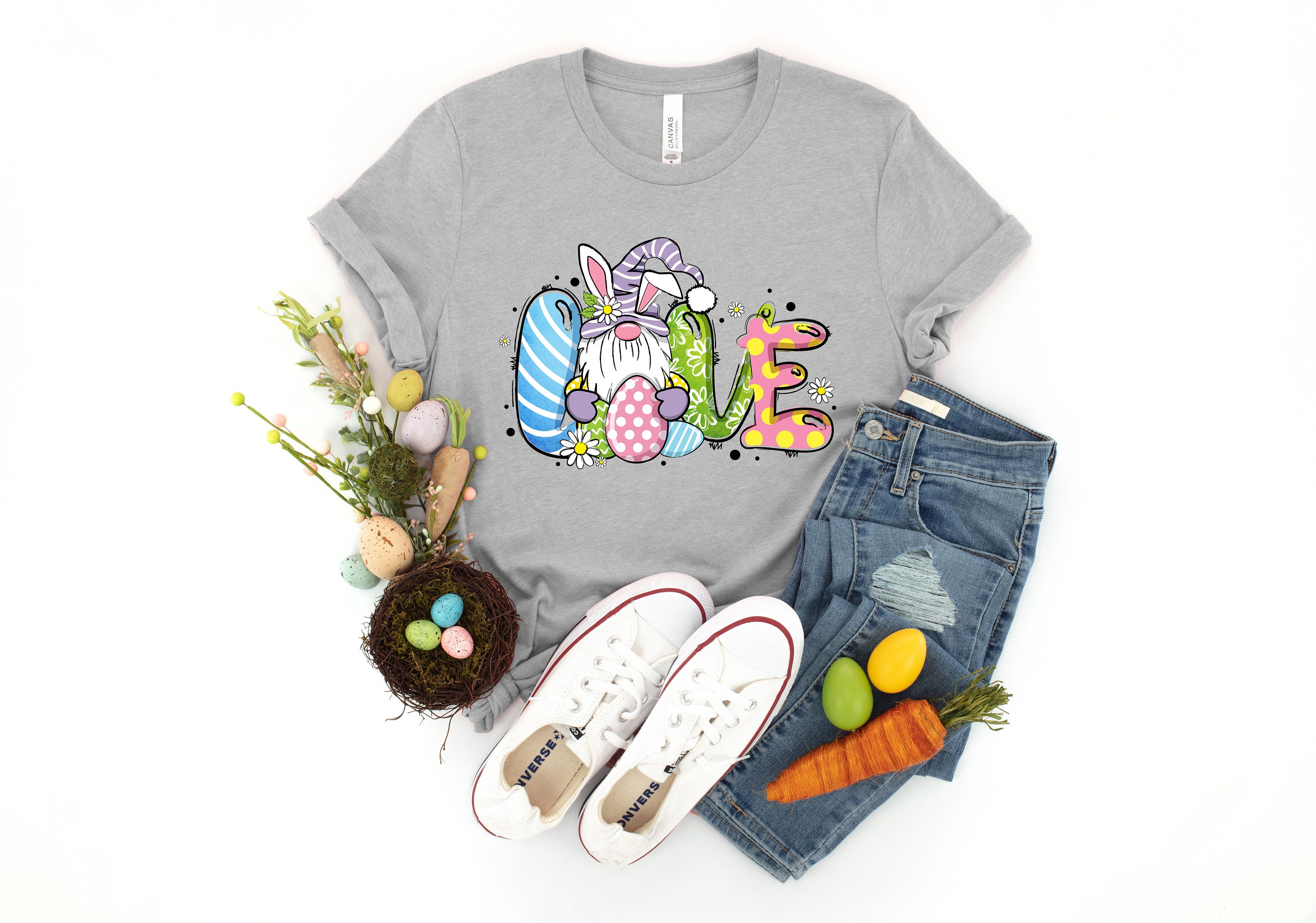 Discover Easter Love Shirt,Easter Gnome Shirt,Easter Love Gnome Shirt,Easter T-Shirt