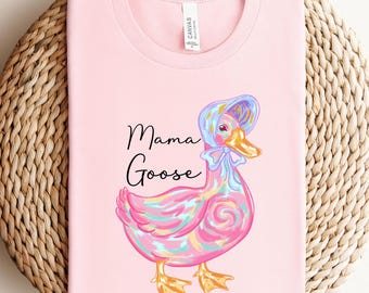 Mama Goose Shirt, Funny Mom Shirt, Watercolor Goose Mom Shirt, Goose Mama Shirt, Mother's Day Shirt, Mama Love Shirt, Cute Mom Shirt