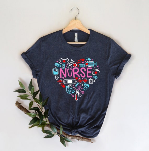 Love Nurse Shirt, Nurse T-shirt, Nurse Tees, Cute Nurse Shirts