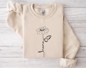 Floral Mama Sweatshirt,Mama Shirt,Flower T-shirt,Floral Mothers Day Shirt,New Mom Gift,Flower Mama,Birthday Gift For Mom,Wildflower Mom Tee