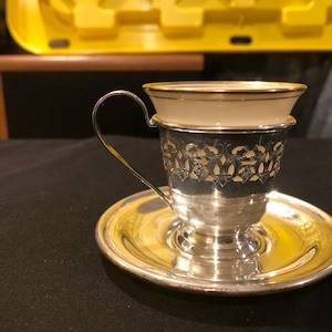 Sterling Silver Demi Tasse  W/Lenox