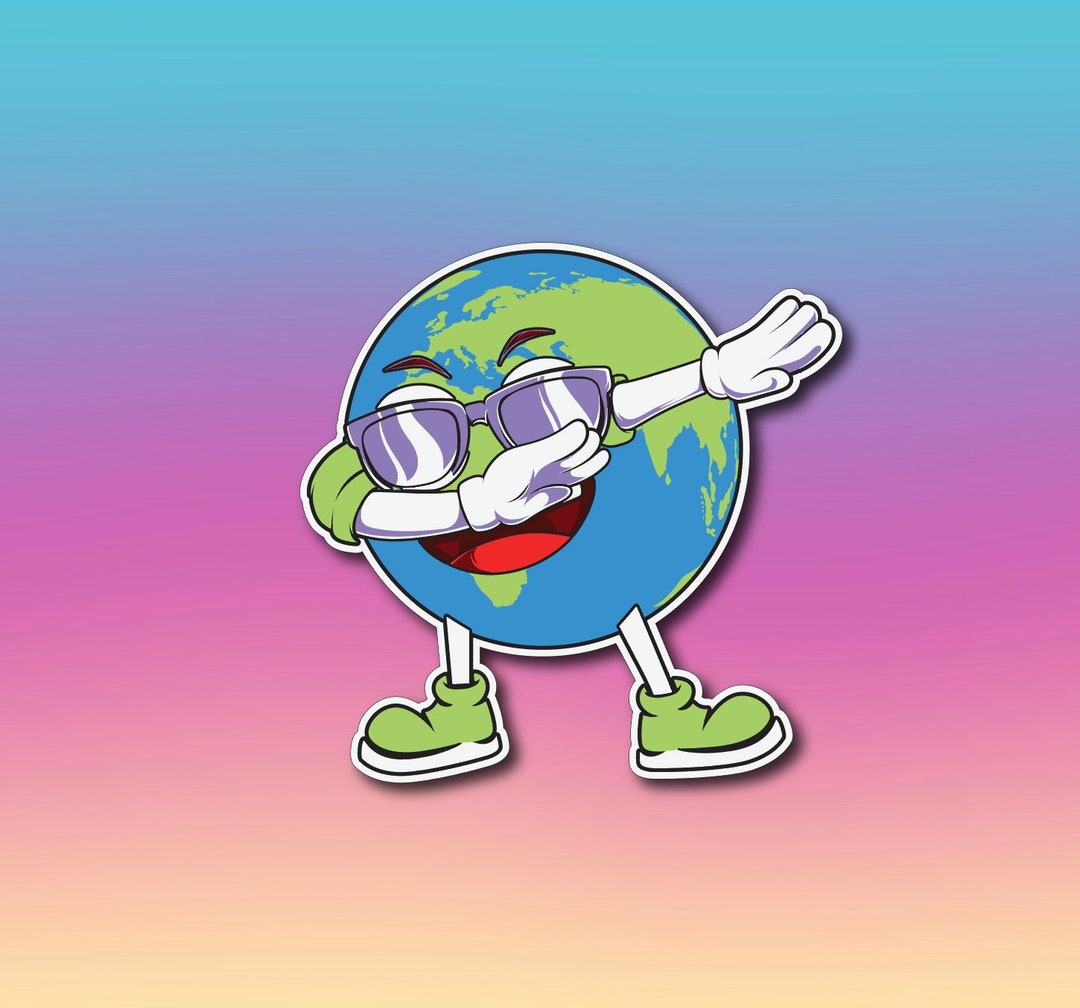 Dab Sticker Earth Dab Sticker - Etsy