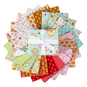 Gingerbread Kisses Fat Quarter Bundle