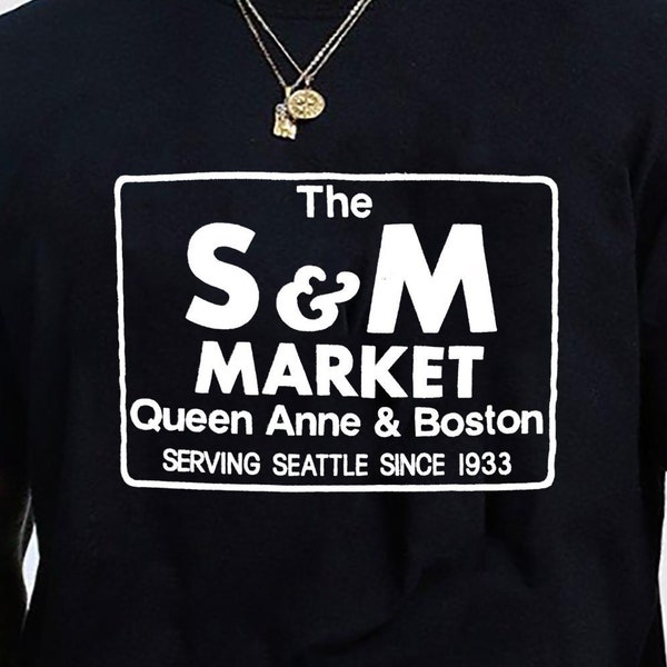 The S & M Market T-shirt Unisex Gildan Softstyle Tshirt Classic Seattle 80s Mike Starr Alice In Chains Band Music Grunge Graphic Novelty Tee