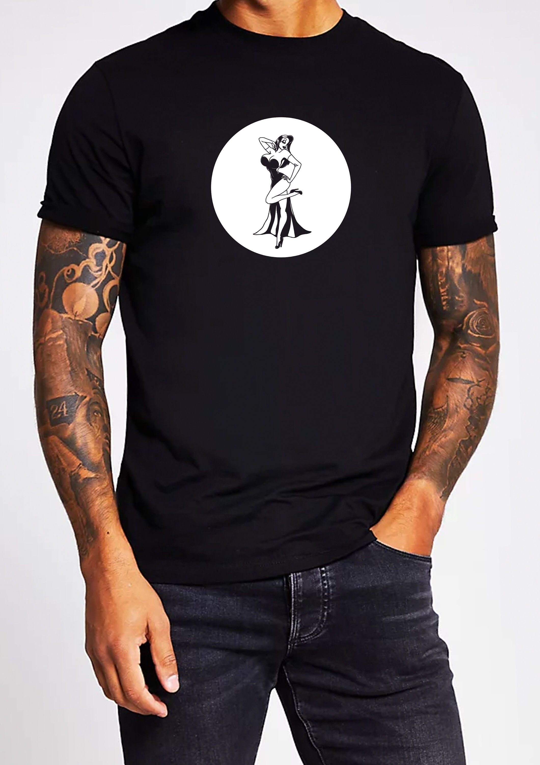 FUNNY JESSICA RABBIT IDEAL GIFT BIRTHDAY PRESENT UNISEX BLACK MENS T SHIRT FUNNY JESSICA RABBIT IDEAL GIFT BIRTHDAY PRESENT UNISEX BLACK MENS T SHIRT