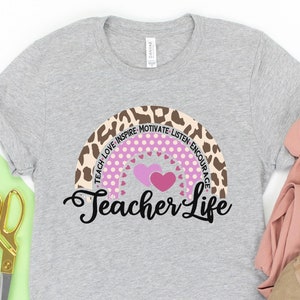 Teacher Tshirt, Teacher Life Shirt, Cute Shirt for Teachers, Teach Shirt, Fall T-Shirts, Teacher Shirt, Teacher Gifts, Teacher Tee