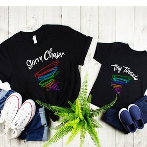 Mommy and Me matching Outfits - Storm Chaser - Tiny Tornado! Mama Mini - Infant, Toddler, Youth, Adult sizes
