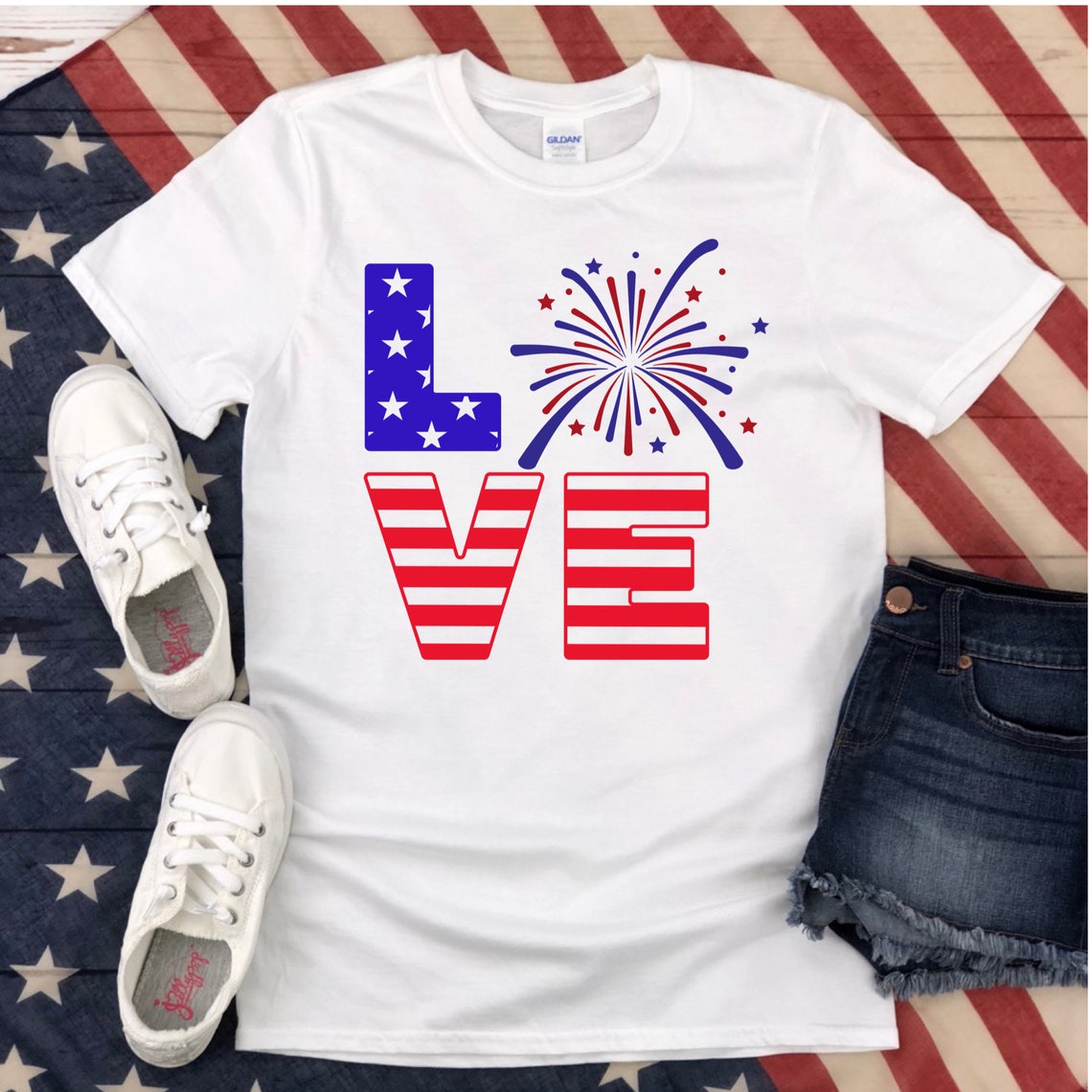 4th of July TShirt Fourth of July Shirt American Flag Tee  Etsy
