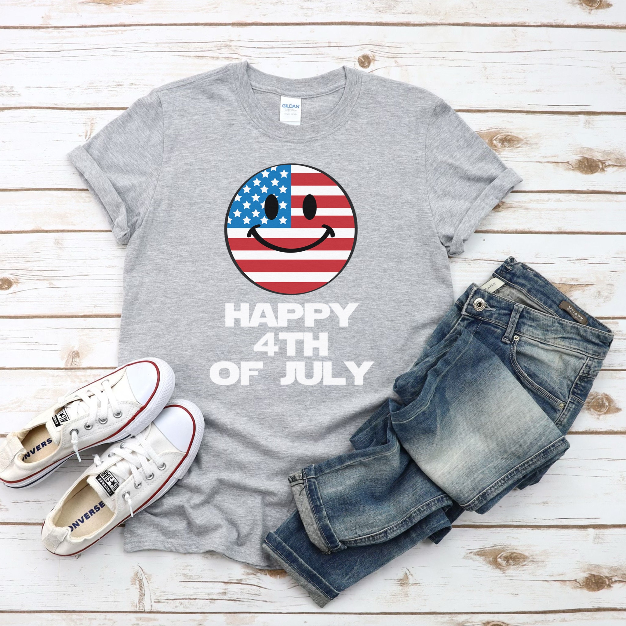 4th of July TShirt Fourth of July Shirt American Flag Tee Etsy