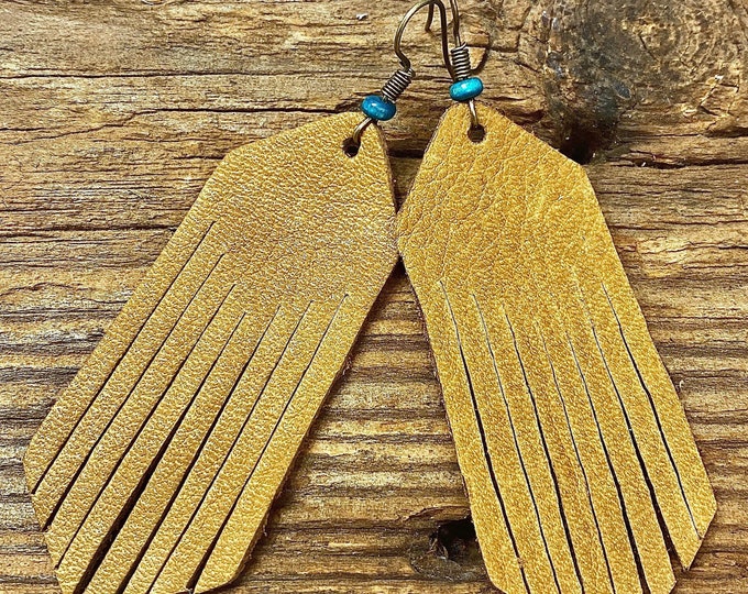 leather fringe earrings for women, lightweight boho dangle earrings, gift for a cowgirl, genuine leather, ladies birthday gift, western
