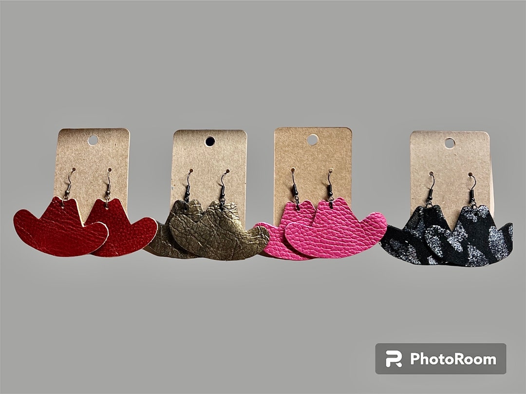 NEWEI Cowgirl Western Earrings - Acrylic Boots & Hat Dangle Earrings For Women, Country Festival - View #3