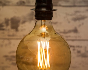 G125 Edison LED Globe Squirrel Cage Retro VIntage Filament Edison Light bulb  | Large XL | 6W | ES E27 Screw Fitting | Dimmable