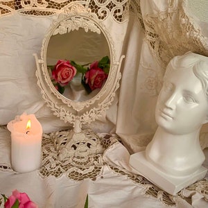 Table vanity mirror oval/living room mirror/renaissance mirror table/home decor vintage/baroque mirror in  frame