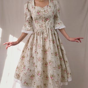 18183 Ecru Patterned Tulle Princess Dress