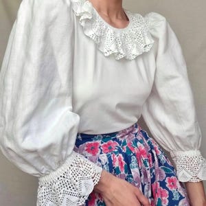 robe vintage manches bouffantes chemisier autrichien chemisier victorien chemisier folklorique manches bouffantes