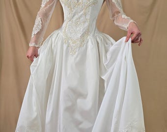abito da sposa vittoriano abito da sposa in pizzo abito da sposa edoardiano anni '90