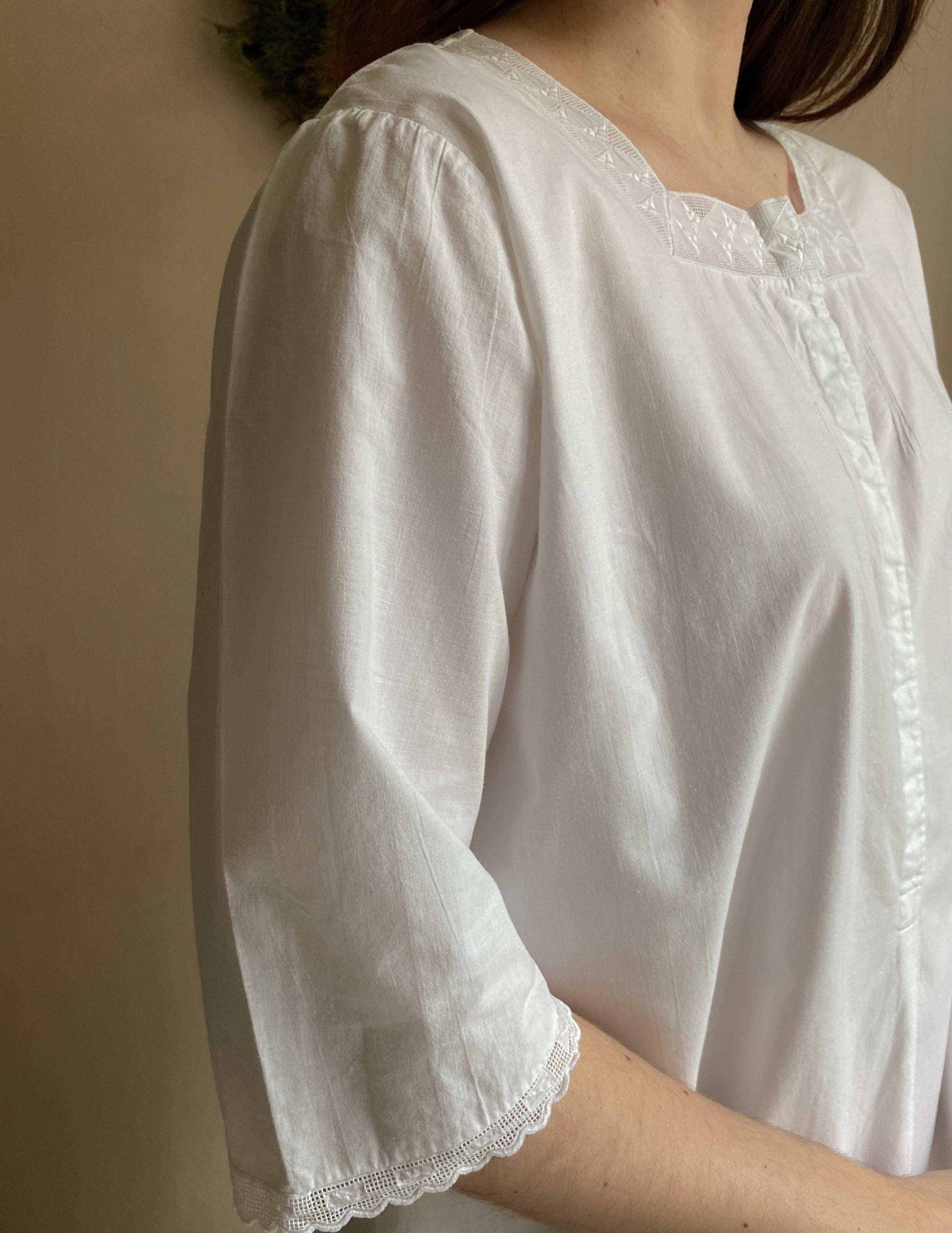 ヴィンテージ ナイトガウン 19 世紀アンティーク ホワイト ビクトリア