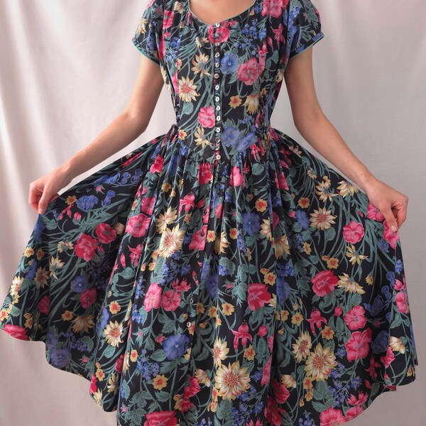 Vintage Floral Dress - Etsy