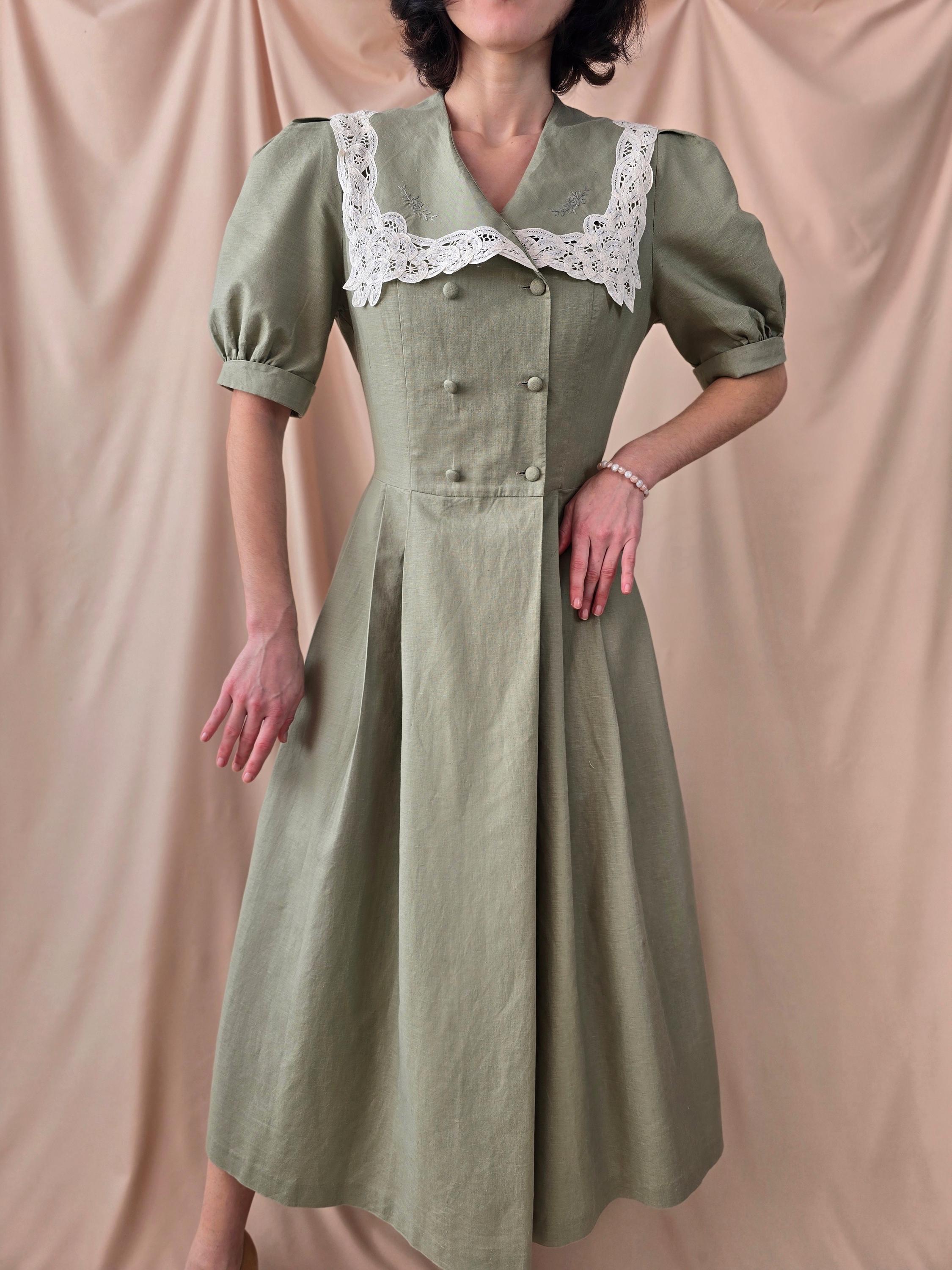 Lauraashley Linen Dress - Etsy