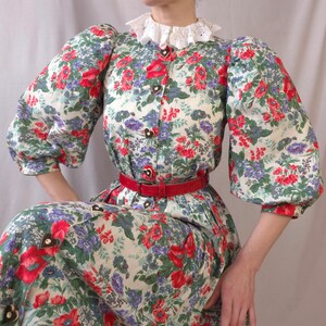 Vintage Floral Puffy Dress