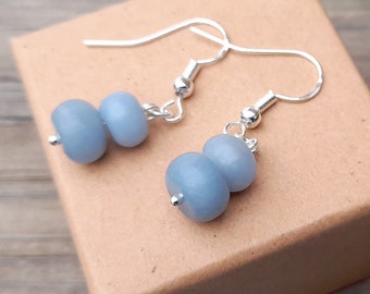 Double Stacked Angelite Earrings