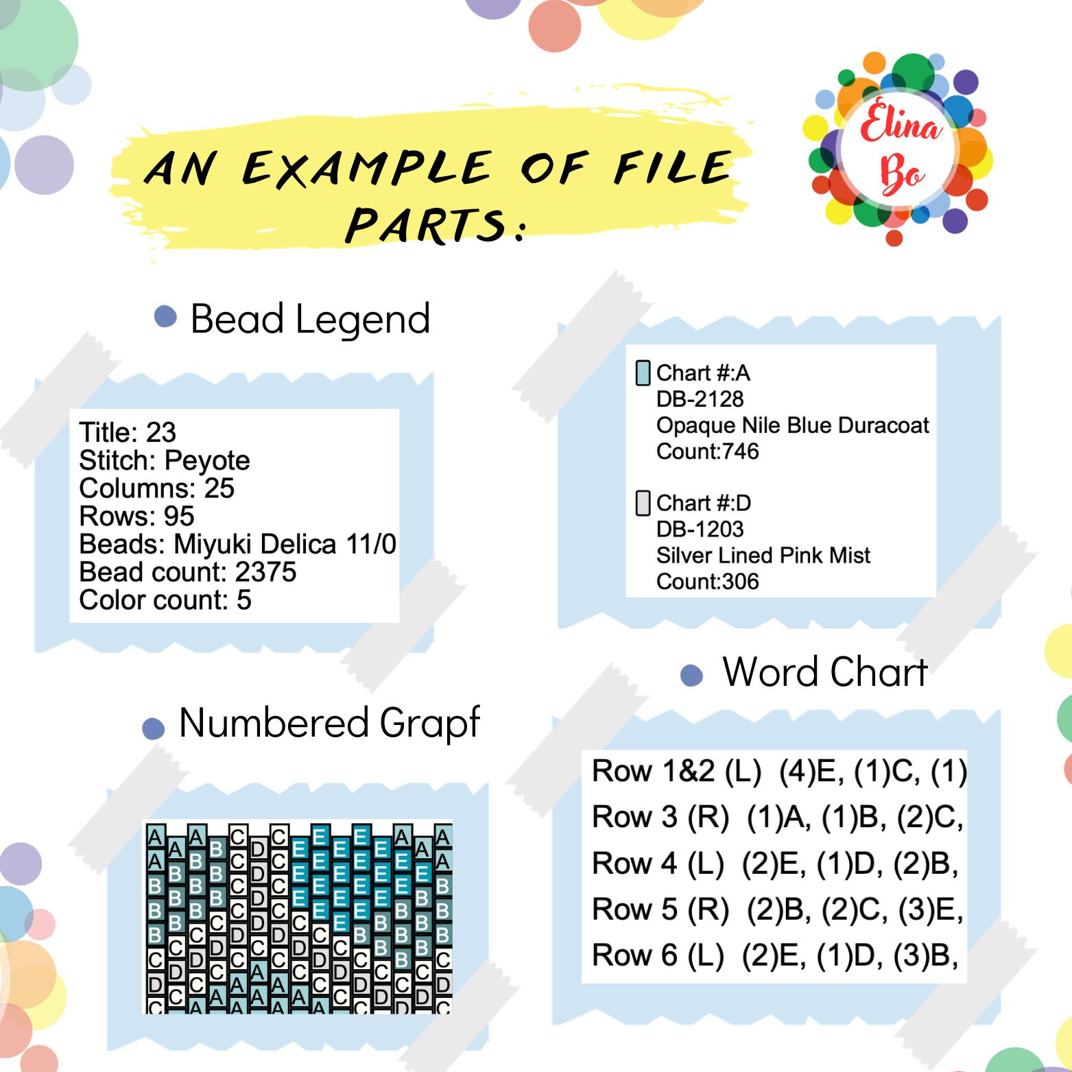 Abstract Peyote Bead Patterns for Bracelet and Earrings - 2 PDF Sets of ...