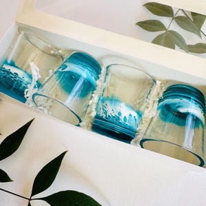 Handcrafted Resin Ocean Scene Shot Glass: Coastal Barware Beach House Party Favors image 4