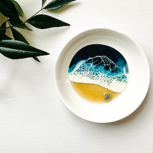 Sea Turtle Ocean Ring Dish Engagement Gift Jewelry Storage Beach Lovers Gifts for Her Gifts for Him Christmas Gift
