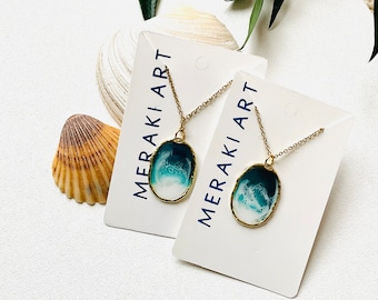 Ocean Wave Necklace-GOLD-CIRCLE