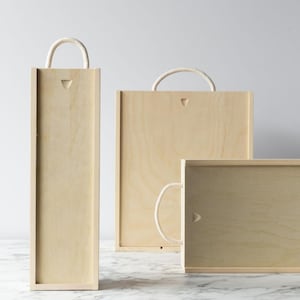 Wooden Wine Boxes - Single Or Double Bottle Gift Box