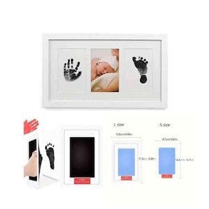 Kit d'empreintes de pattes / Empreintes de main Cherished - Coffre-fort + tampon encreur sans dégâts - Bébés et petits animaux de compagnie