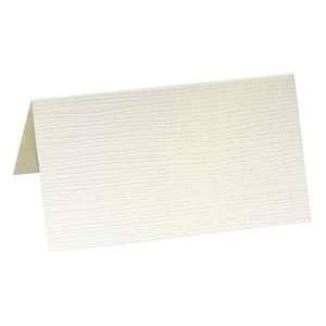 Segnaposto tenda di seta ~ avorio o bianco, confezione da 10