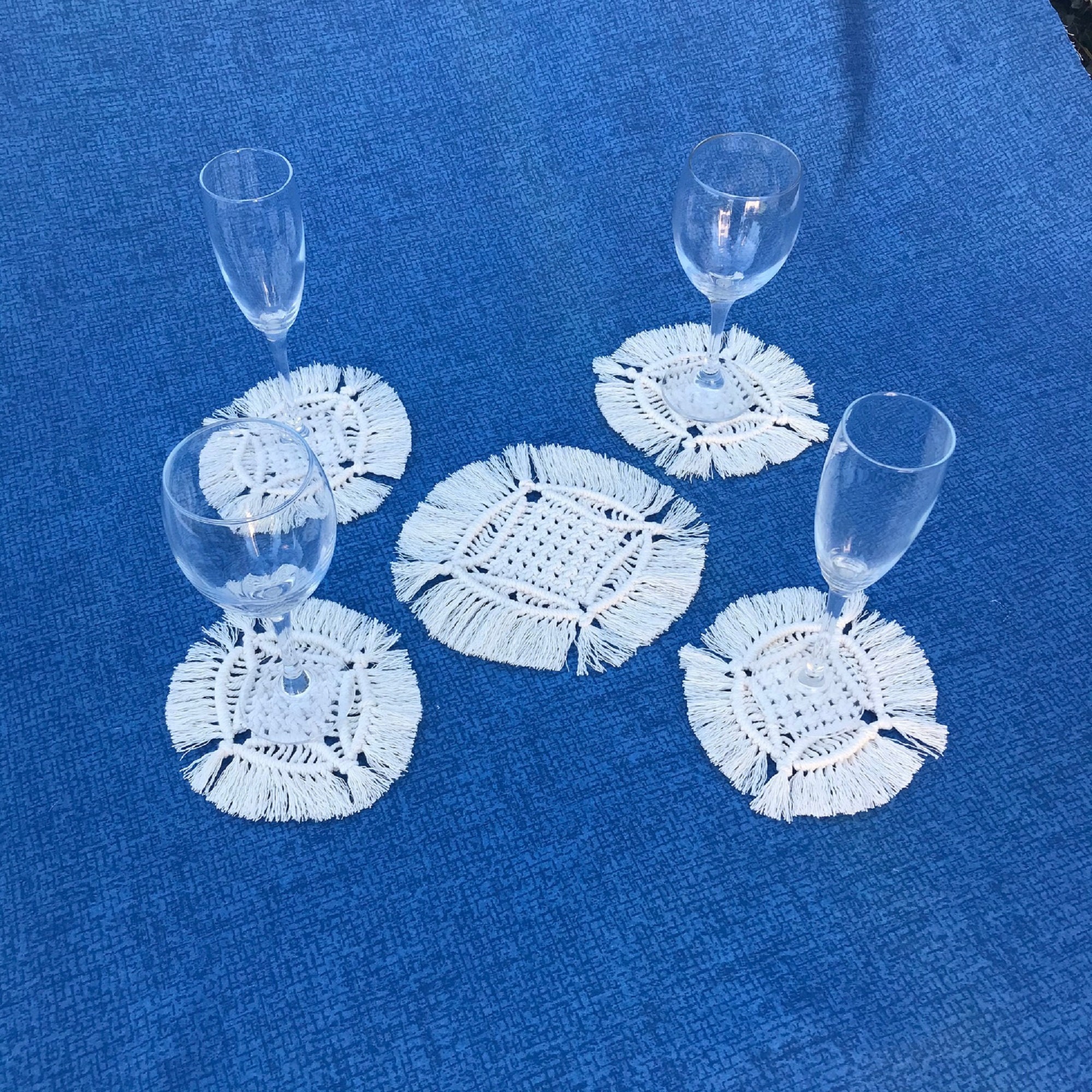A set of 5 table coasters Festive. Etsy