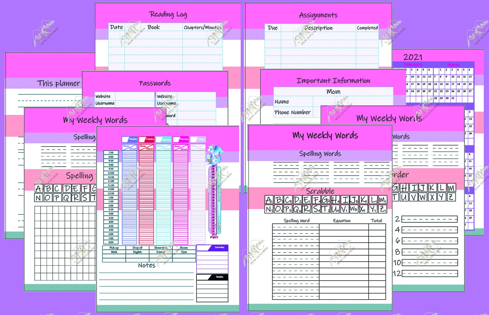 Instant Download Primary School Planner Etsy