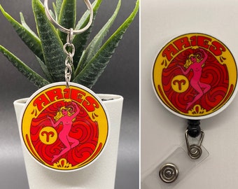 Aries Keychain Etsy