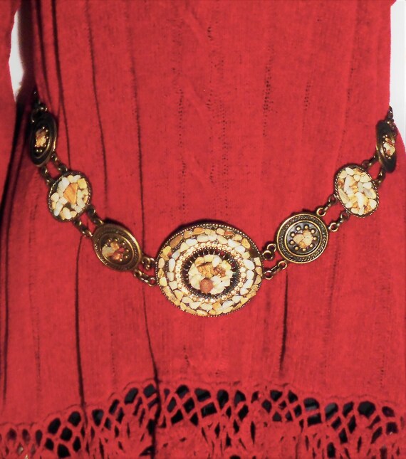 HANDCRAFTED PEBBLED CHAIN Belt