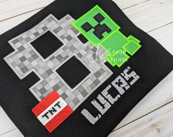 Minecraft Birthday Shirt Etsy
