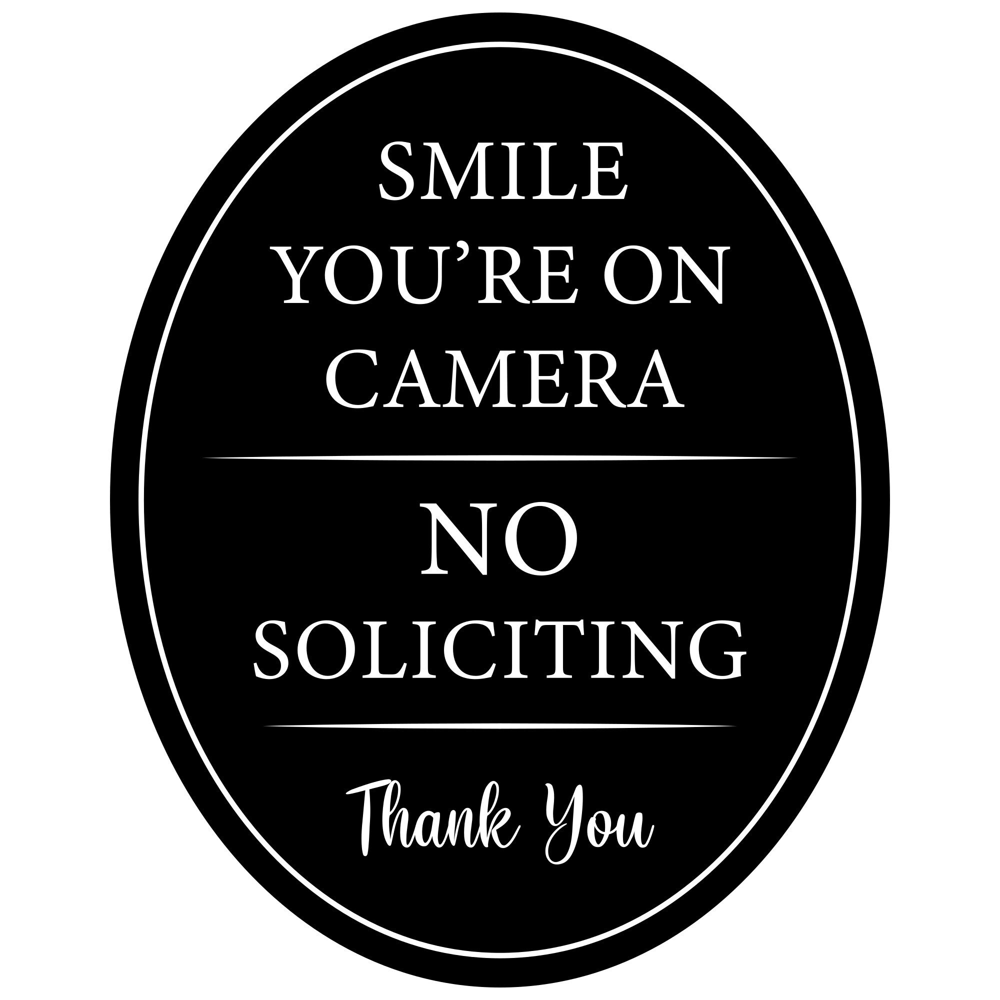 4x5 Camera & No Soliciting Sign for Front Door - Etsy