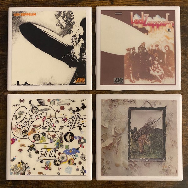 Led Zeppelin Classic Album Ceramic Coasters - Set Of 4