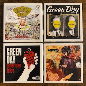 Green Day Classic Albums Ceramic Coasters - Set of 4 - Etsy